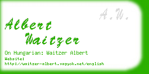albert waitzer business card
